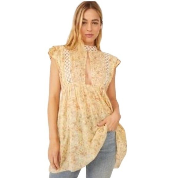 Free People Tops - Free People one Eva cotton tunic size small NWOT